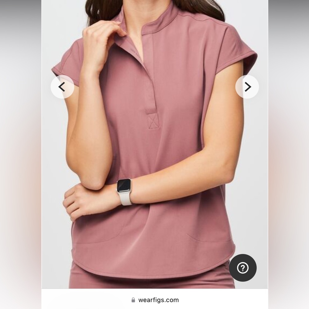 Women’s mauve Rafaela scrub top FIGS